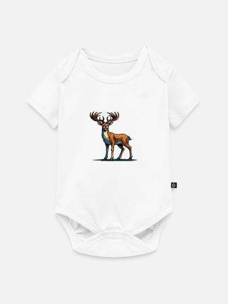 reh - Baby Premium Kurzarmbody - Weiß