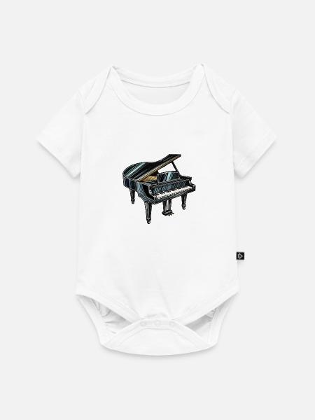 Klavier - Baby Premium Kurzarmbody - Weiß
