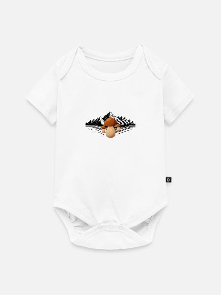 Steinpilze Geschenkidee Steinpilze Sammler - Baby Premium Kurzarmbody - Weiß