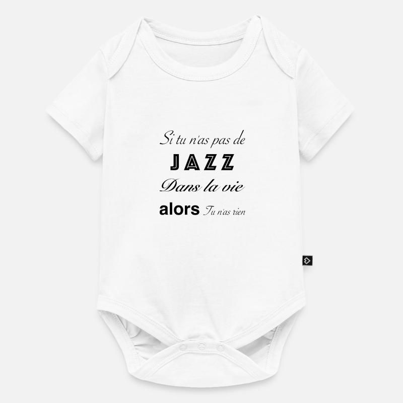 Jazz - Body à manches courtes Premium Bébé - blanc