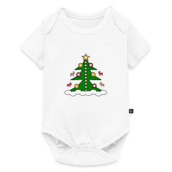 Christmas Tree - Baby Premium Kurzarmbody - Weiß - Vorne