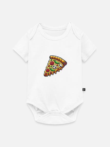 Pizza - Baby Premium Kurzarmbody - Weiß