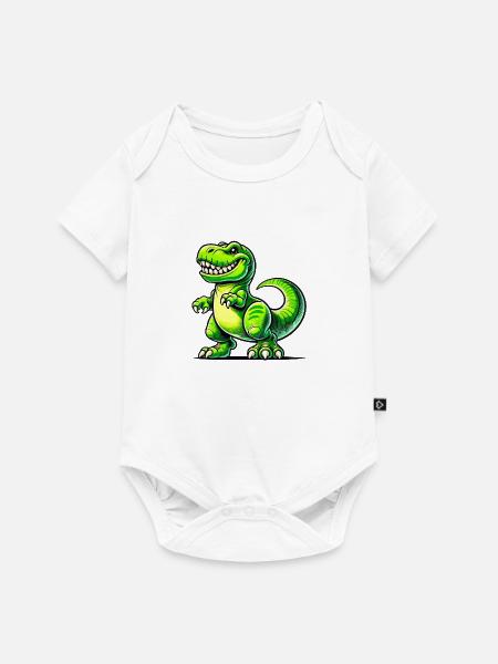 Dinosaurier T-Rex - Baby Premium Kurzarmbody - Weiß