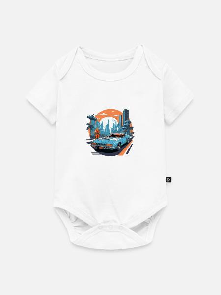 Retro Future - Baby Premium Kurzarmbody - Weiß