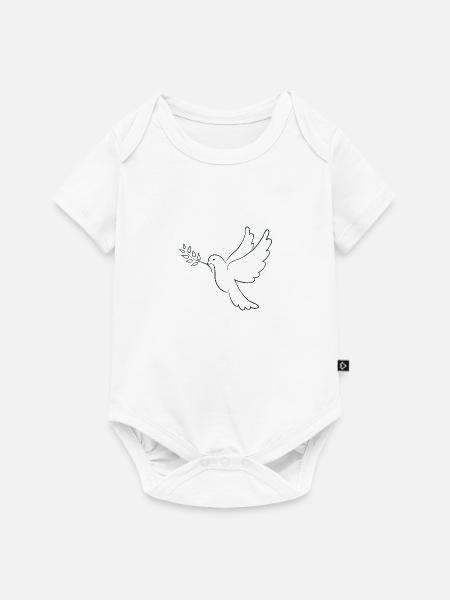 Friedenstaube – Symbol der Hoffnung und Harmonie - Baby Premium Kurzarmbody - Weiß