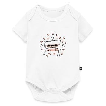 Cassette Love Lover Music 70s Retro Pink Love - Baby Premium short-sleeve bodysuit - white - Front