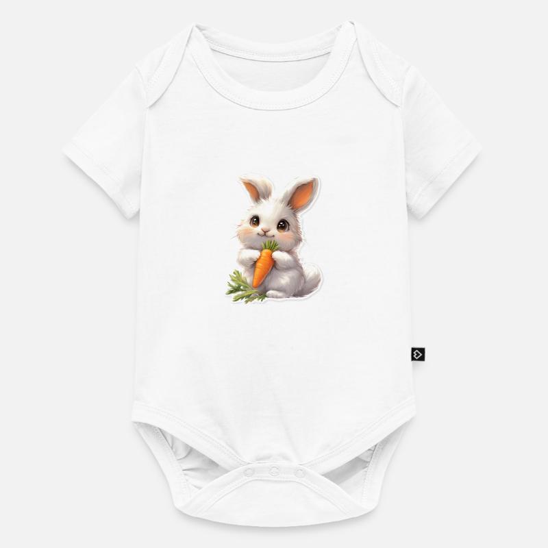 Mignon lapin blanc - Body à manches courtes Premium Bébé - blanc