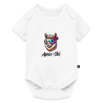 alpaka skibrille apres ski - Baby Premium Kurzarmbody - Weiß - Vorne