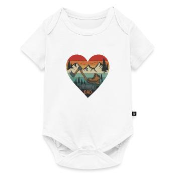 mountain hiking Retro Vintage Valentine s Day - Baby Premium short-sleeve bodysuit - white - Front