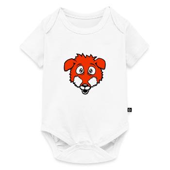 Fuchs Große Augen Erschrocken Glücklich Angst Cool - Baby Premium Kurzarmbody - Weiß - Vorne