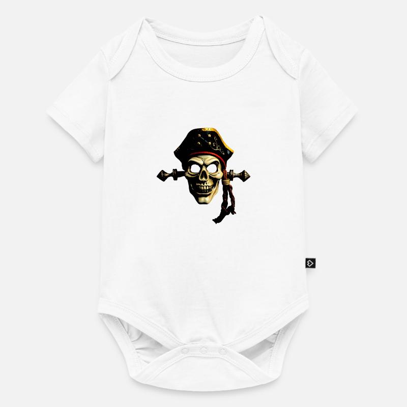 Bande dessinée pirate - Body à manches courtes Premium Bébé - blanc