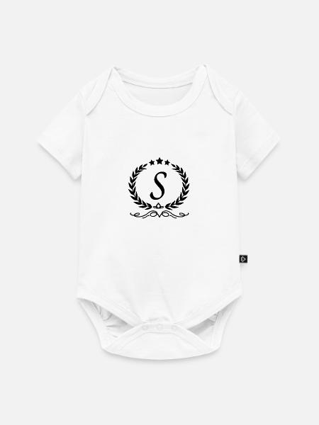 Krone des Buchstabens - Baby Premium Kurzarmbody - Weiß