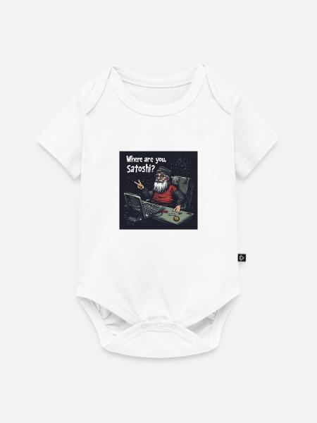 Bitcoin uncle Satoshi - Baby Premium Kurzarmbody - Weiß
