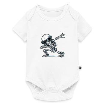 skull dabbing - Baby Premium Kurzarmbody - Weiß - Vorne
