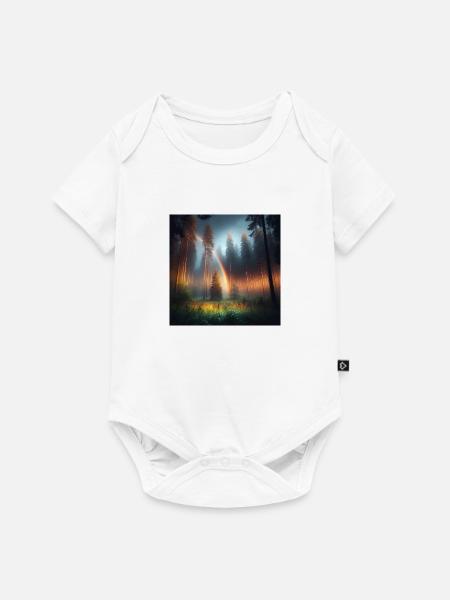 Regenbogen Wald - Baby Premium Kurzarmbody - Weiß