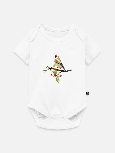 Bunter Vogel - Baby Premium Kurzarmbody - Weiß