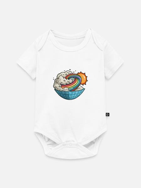 Mathematischer Wirbel Sonne - Baby Premium Kurzarmbody - Weiß