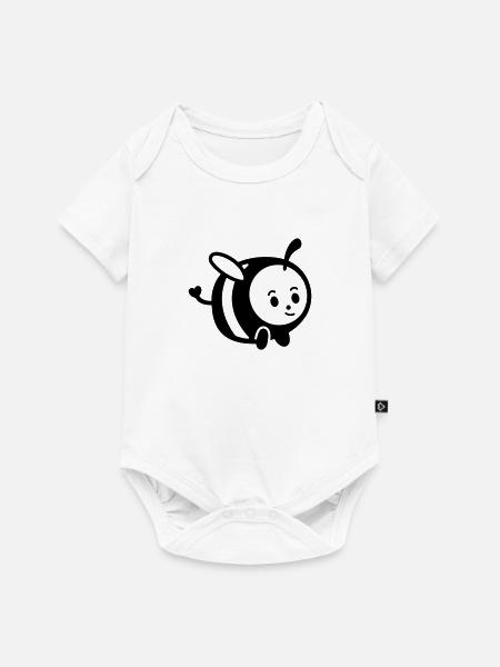 Biene - Baby Premium Kurzarmbody - Weiß