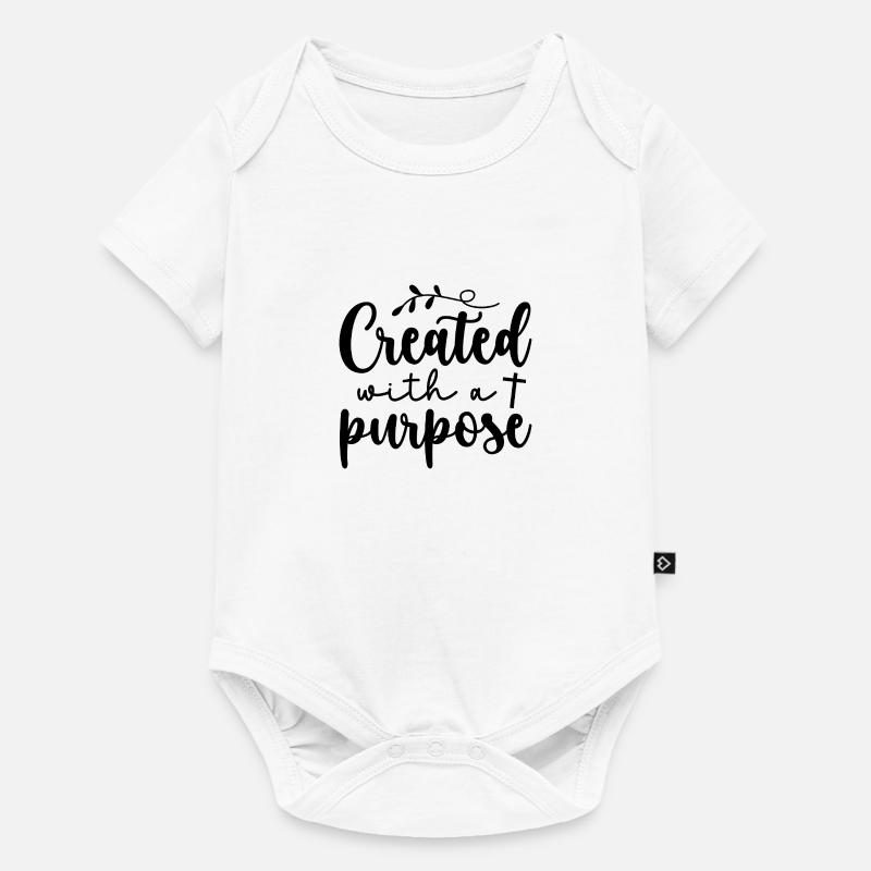 created with a purpose - Baby Premium short-sleeve bodysuit - white