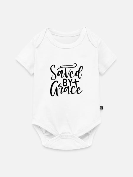 Saved by grace - Baby Premium Kurzarmbody - Weiß