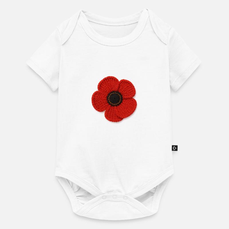 Fleur - Body à manches courtes Premium Bébé - blanc
