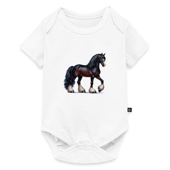 Pecheron horse black 2 - Baby Premium short-sleeve bodysuit - white - Front