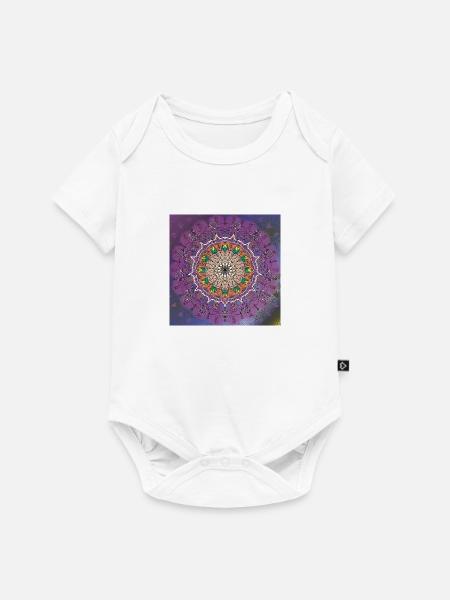Mandala - Baby Premium Kurzarmbody - Weiß
