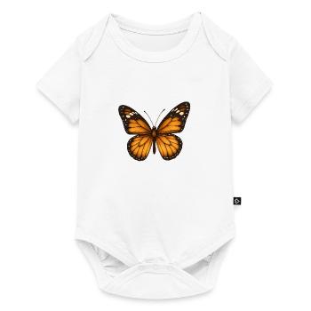 Monarchfalter – zart & majestätisch - Baby Premium Kurzarmbody - Weiß - Vorne