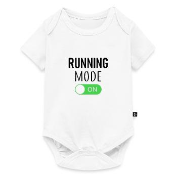 Running Mode On - Jogging - Runners - Sports - Baby Premium short-sleeve bodysuit - white - Front