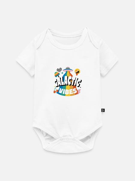 Galactic Vibes - Baby Premium Kurzarmbody - Weiß