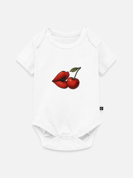 Cherry Kiss - Baby Premium Kurzarmbody - Weiß