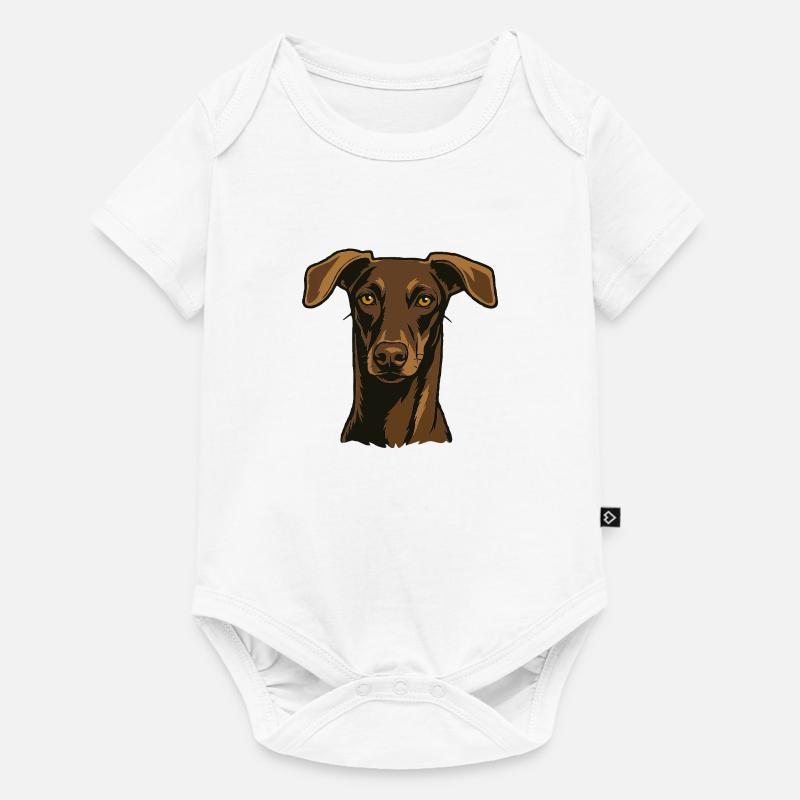 Fier lévrier – look noble - Body à manches courtes Premium Bébé - blanc