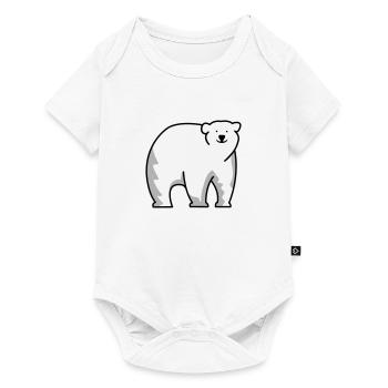 Ours blanc - Body à manches courtes Premium Bébé - blanc - Devant