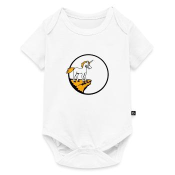 Unicorn Cliff Moon Evil Angry Bad Mood - Baby Premium short-sleeve bodysuit - white - Front