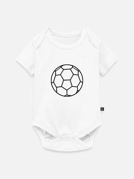 Handball Ball - Baby Premium Kurzarmbody - Weiß