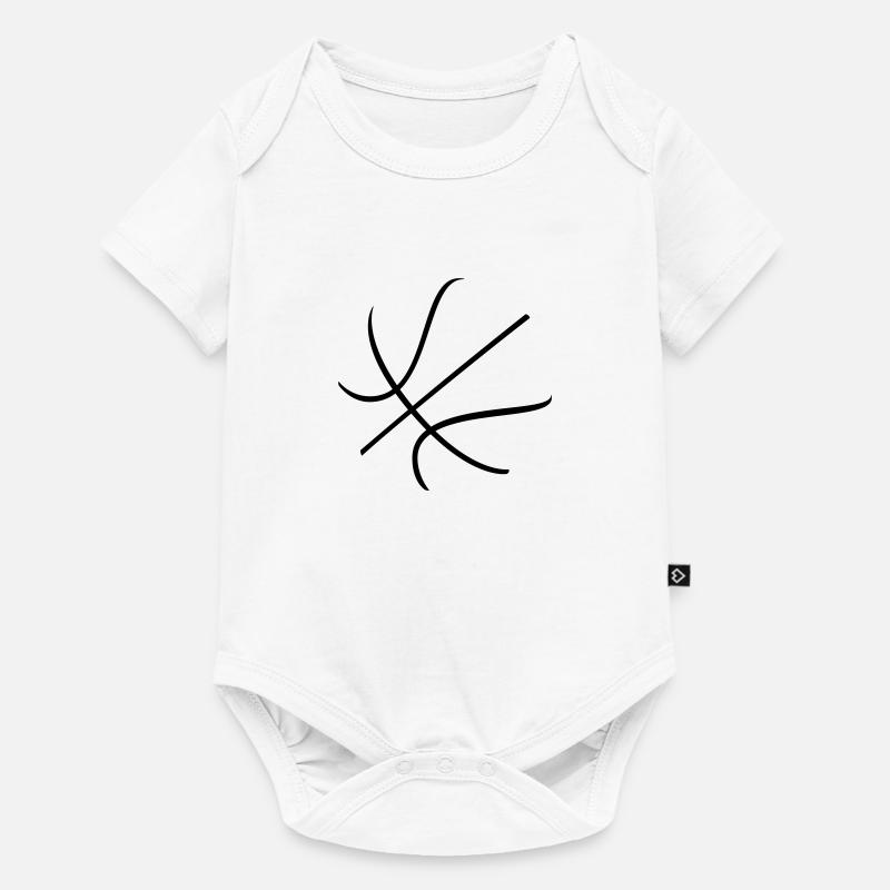 lignes - Body à manches courtes Premium Bébé - blanc