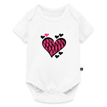 Herz Motiv - Body à manches courtes Premium Bébé - blanc - Devant