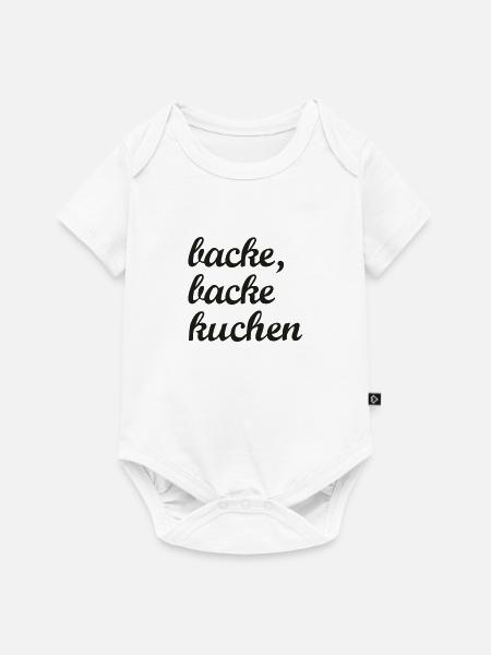 backe, backe kuchen - Baby Premium Kurzarmbody - Weiß