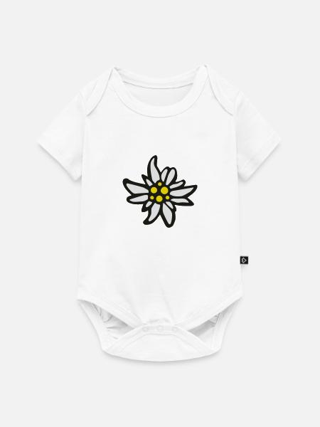 Edelweiss - Baby Premium Kurzarmbody - Weiß