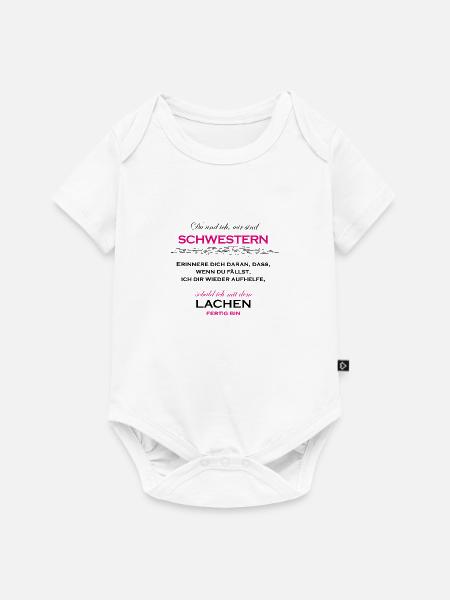 Schwestern - Baby Premium Kurzarmbody - Weiß