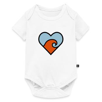 Amour de vague - Body à manches courtes Premium Bébé - blanc - Devant