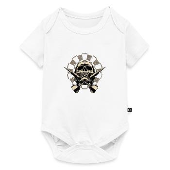 Dart Skull 2 - Dart T-Shirts RAHMENLOS - Sport - Baby Premium Kurzarmbody - Weiß - Vorne