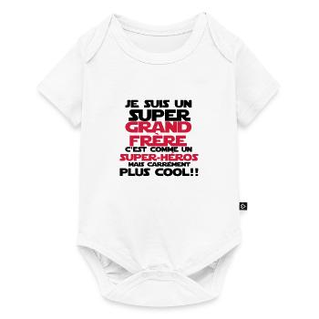 c'est comme un super-héros(grand frère)nouveau - Body à manches courtes Premium Bébé - blanc - Devant