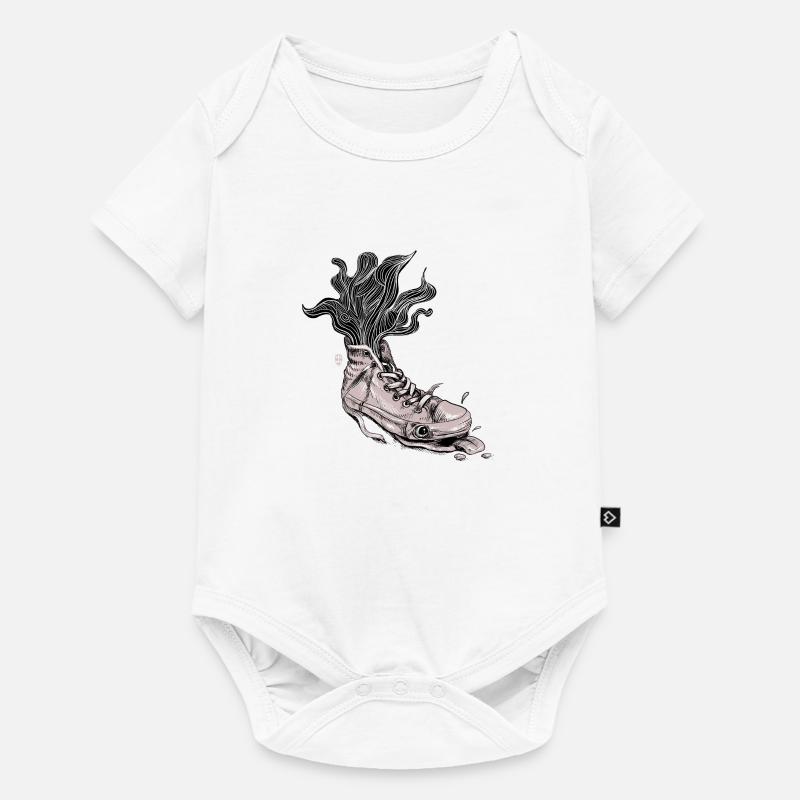 Baskets fatiguées - Body à manches courtes Premium Bébé - blanc