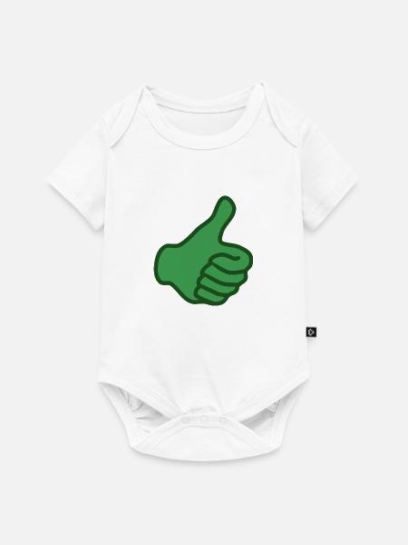 Daumen hoch - Baby Premium Kurzarmbody - Weiß