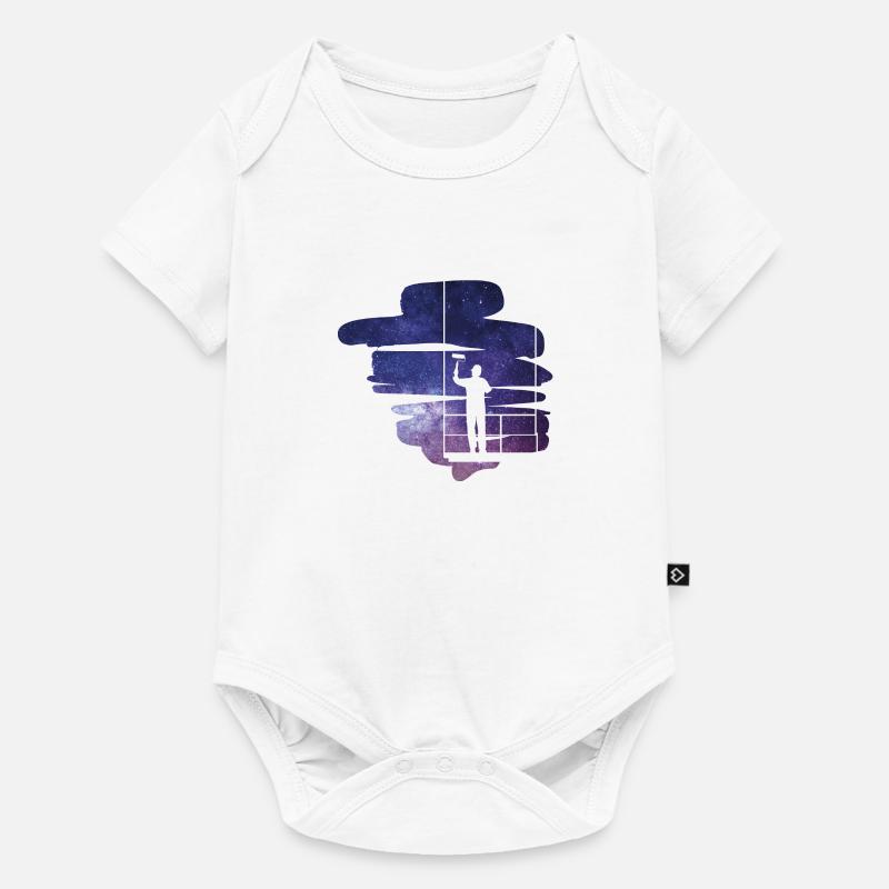 Galaxies peintre cadeau - Body à manches courtes Premium Bébé - blanc