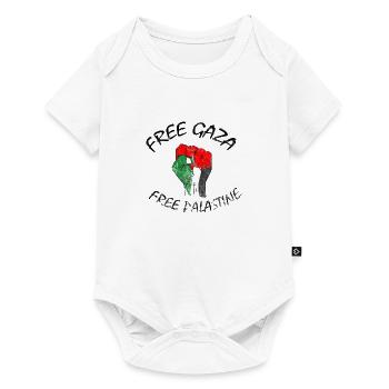 Libérez la Palestine Libérez la Liberté Palestine - Body à manches courtes Premium Bébé - blanc - Devant