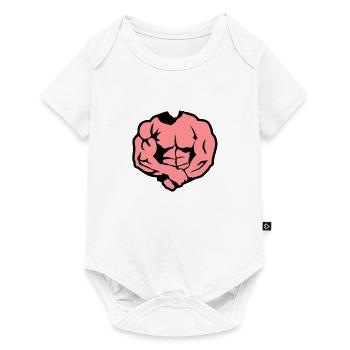 body bodybuilding athlete muscle Muscle - Baby Premium short-sleeve bodysuit - white - Front