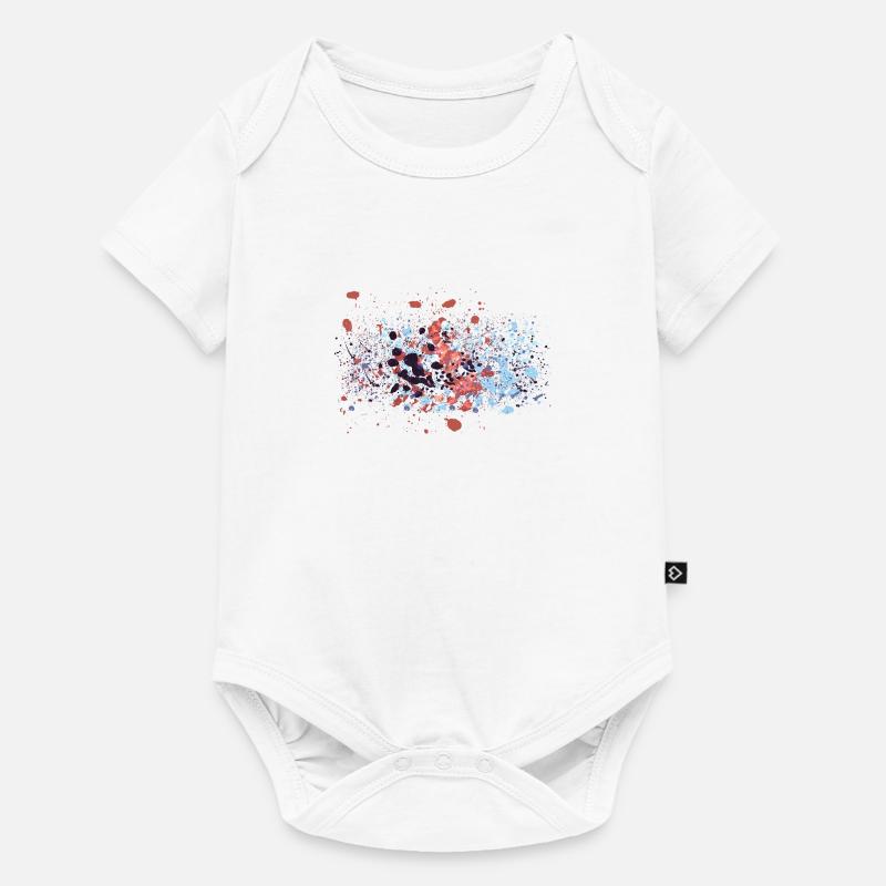 Farbspritzen Graffiti - Baby Premium Kurzarmbody - Weiß