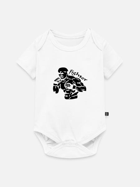 Fighter Logo - Baby Premium Kurzarmbody - Weiß